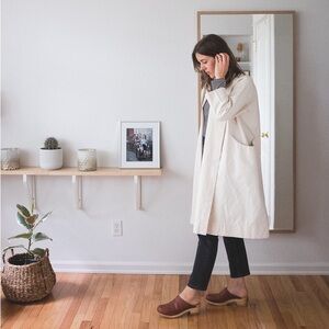 • Elizabeth Suzann • Clyde Trench in Flax Midweight Linen